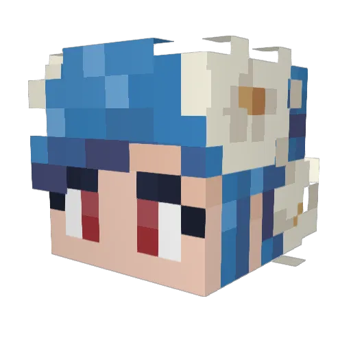 StarlitScarf Minecraft avatar head, 3D render