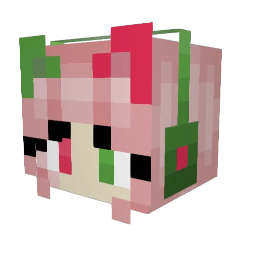Starlitegem Minecraft avatar head, 3D render