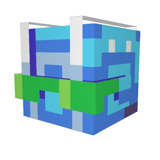 Starlitle Minecraft avatar head, 3D render
