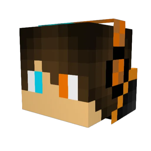 Starlord46L Minecraft avatar head, 3D render
