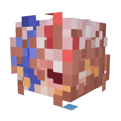 Starly_4 Minecraft avatar head, 3D render