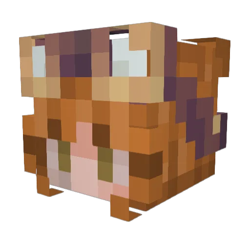 Starlysamy Minecraft avatar head, 3D render