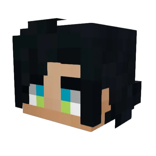 StarmancerComa Minecraft avatar head, 3D render
