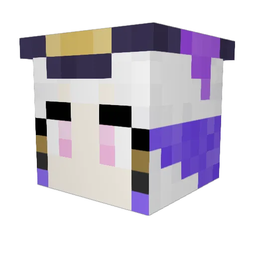 Starmara17 Minecraft avatar head, 3D render
