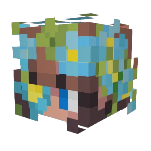 Starphoria21 Minecraft avatar head, 3D render