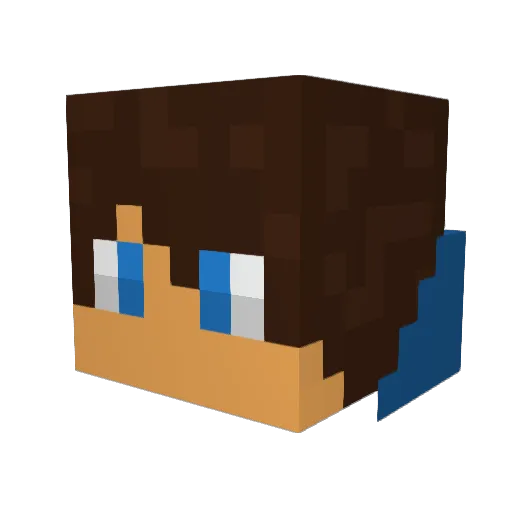 StarpieceCakes Minecraft avatar head, 3D render