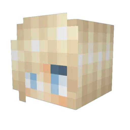StarrAnnika Minecraft avatar head, 3D render