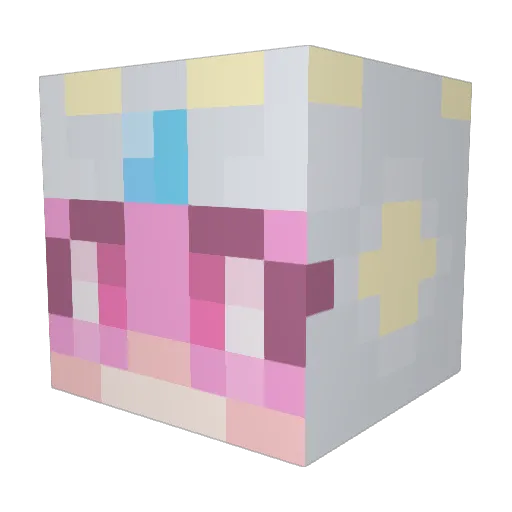StarrNowa Minecraft avatar head, 3D render