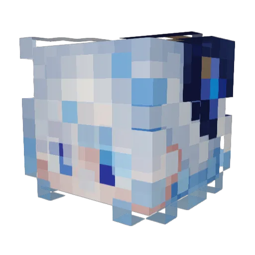 Starrail42 Minecraft avatar head, 3D render