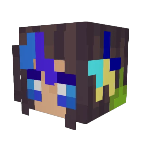Starraythm Minecraft avatar head, 3D render