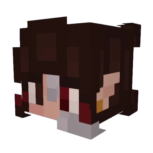 StarriePlushiee Minecraft avatar head, 3D render