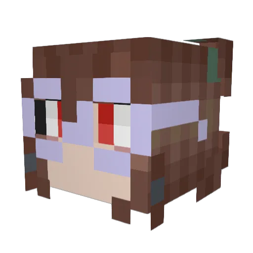 StarringVenus Minecraft avatar head, 3D render