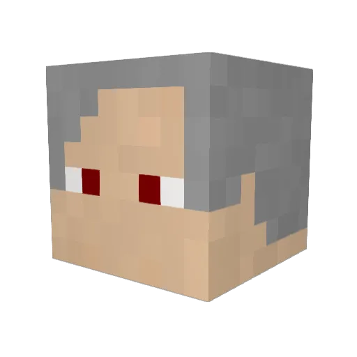 Starrjun Minecraft avatar head, 3D render