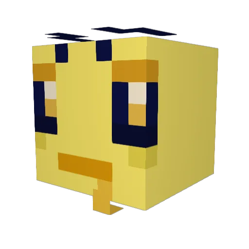 Starrkeej Minecraft avatar head, 3D render
