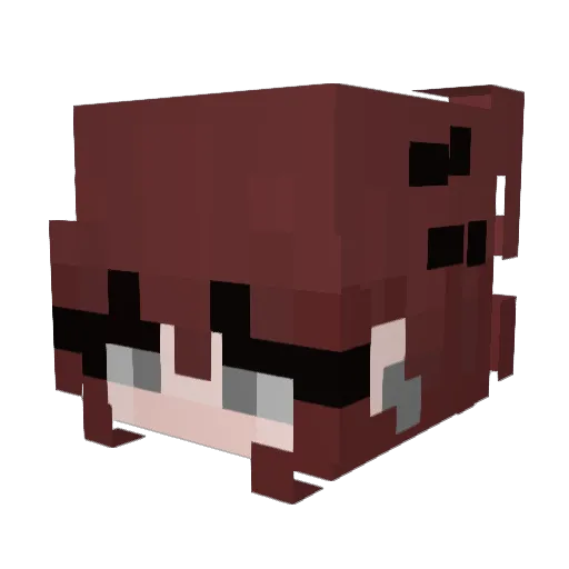Starrling Minecraft avatar head, 3D render