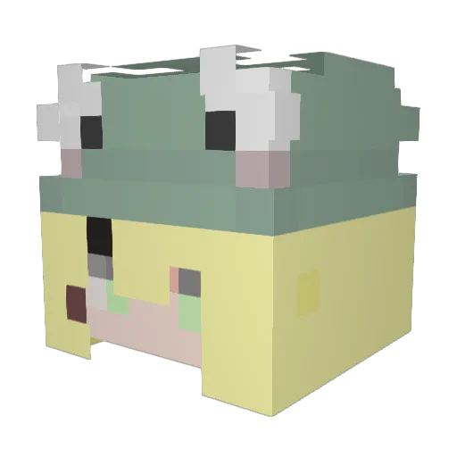 Starrse Minecraft avatar head, 3D render
