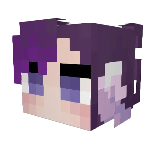 Starrsilver Minecraft avatar head, 3D render