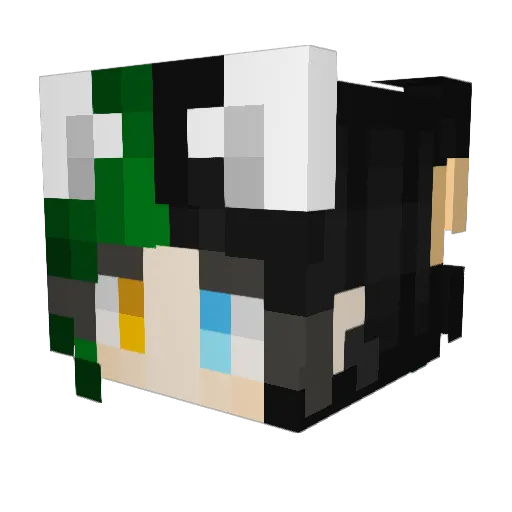 StarryKokomi Minecraft avatar head, 3D render