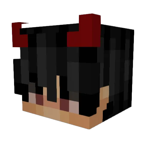 StarrySalvatore Minecraft avatar head, 3D render