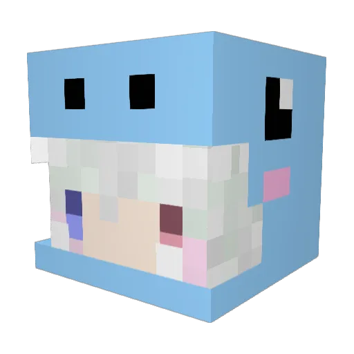 Starry_M Minecraft avatar head, 3D render
