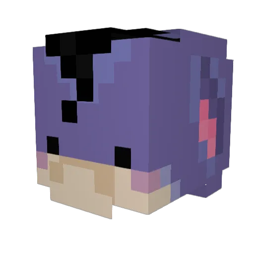 Starry_Night_999 Minecraft avatar head, 3D render
