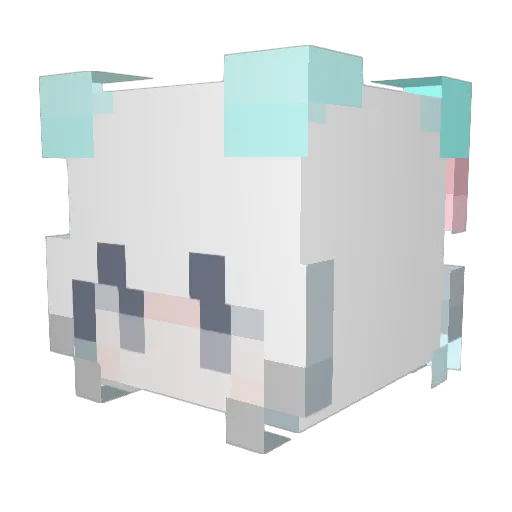 Starryskyl Minecraft avatar head, 3D render