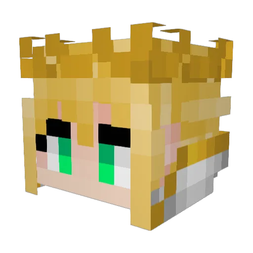 StarsRus Minecraft avatar head, 3D render