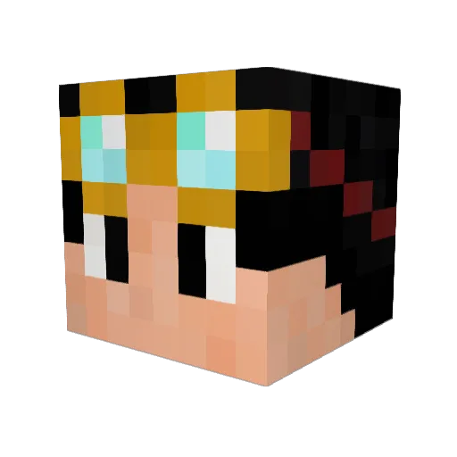 Stars_Zack Minecraft avatar head, 3D render