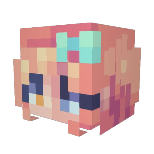 Starsarecool Minecraft avatar head, 3D render