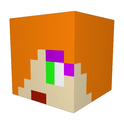 StarshineJess Minecraft avatar head, 3D render