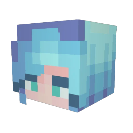 StarshipDream Minecraft avatar head, 3D render