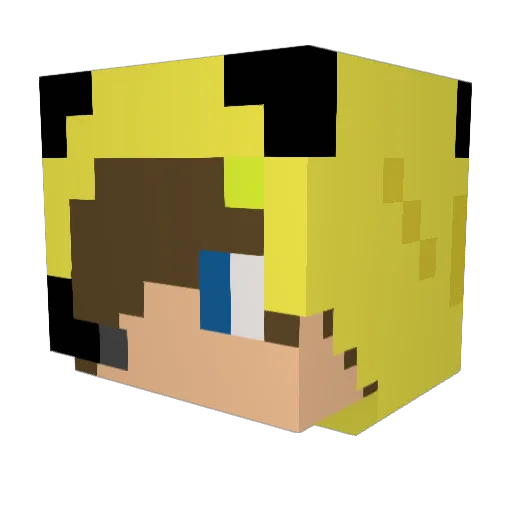 Starshot_Maccy Minecraft avatar head, 3D render