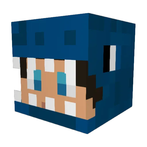 Starso Minecraft avatar head, 3D render