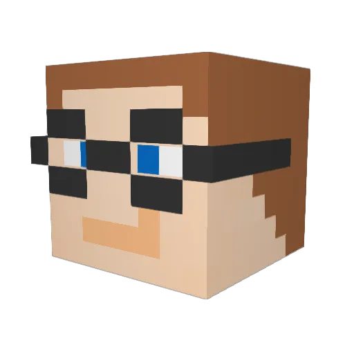 StarsonGaming Minecraft avatar head, 3D render