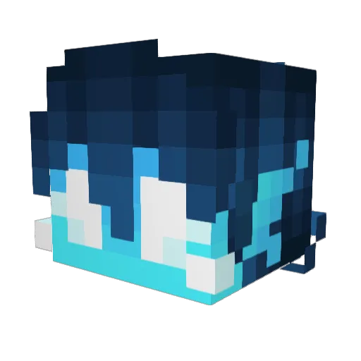 Starsoupq Minecraft avatar head, 3D render