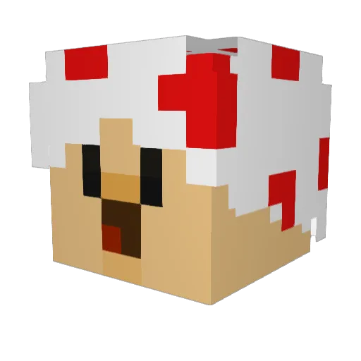 StartPress14 Minecraft avatar head, 3D render