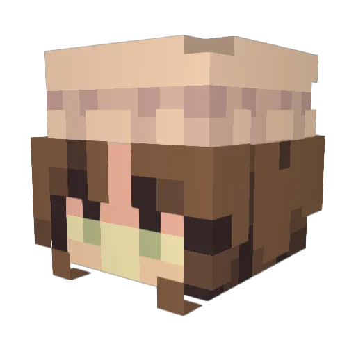 Startama Minecraft avatar head, 3D render