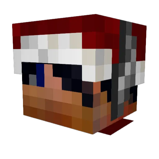 Startarok Minecraft avatar head, 3D render