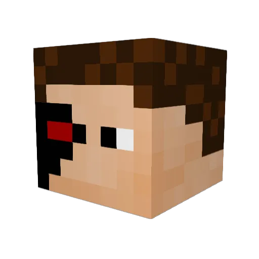 Startermann Minecraft avatar head, 3D render
