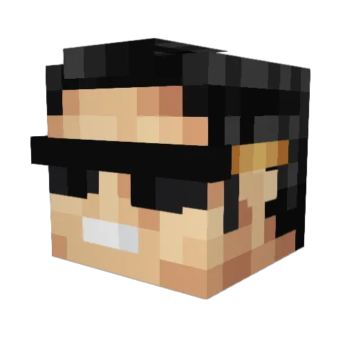 StartingEve Minecraft avatar head, 3D render