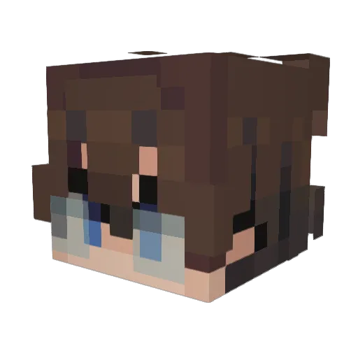 StaryMuffin Minecraft avatar head, 3D render