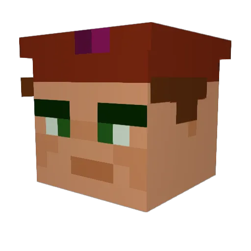 StaryRad Minecraft avatar head, 3D render