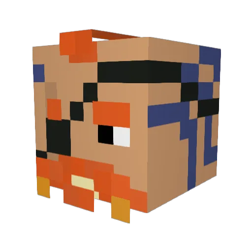StaryWiarus13 Minecraft avatar head, 3D render