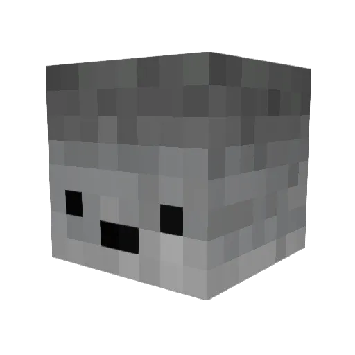 StarzPlatoon Minecraft avatar head, 3D render