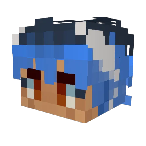 StasFisher Minecraft avatar head, 3D render