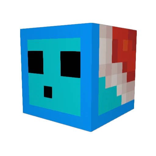 StasSar Minecraft avatar head, 3D render