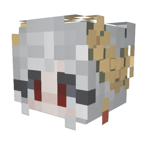 Stasie08 Minecraft avatar head, 3D render