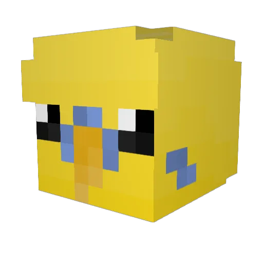 Stasiuko Minecraft avatar head, 3D render