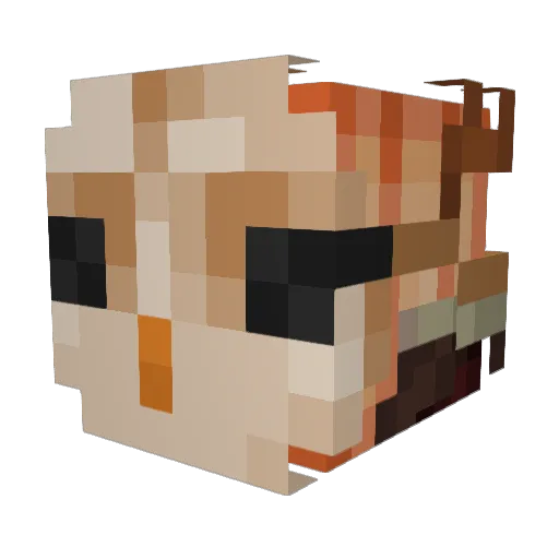 Stat1c_tv Minecraft avatar head, 3D render