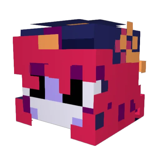 Stat_Rat Minecraft avatar head, 3D render